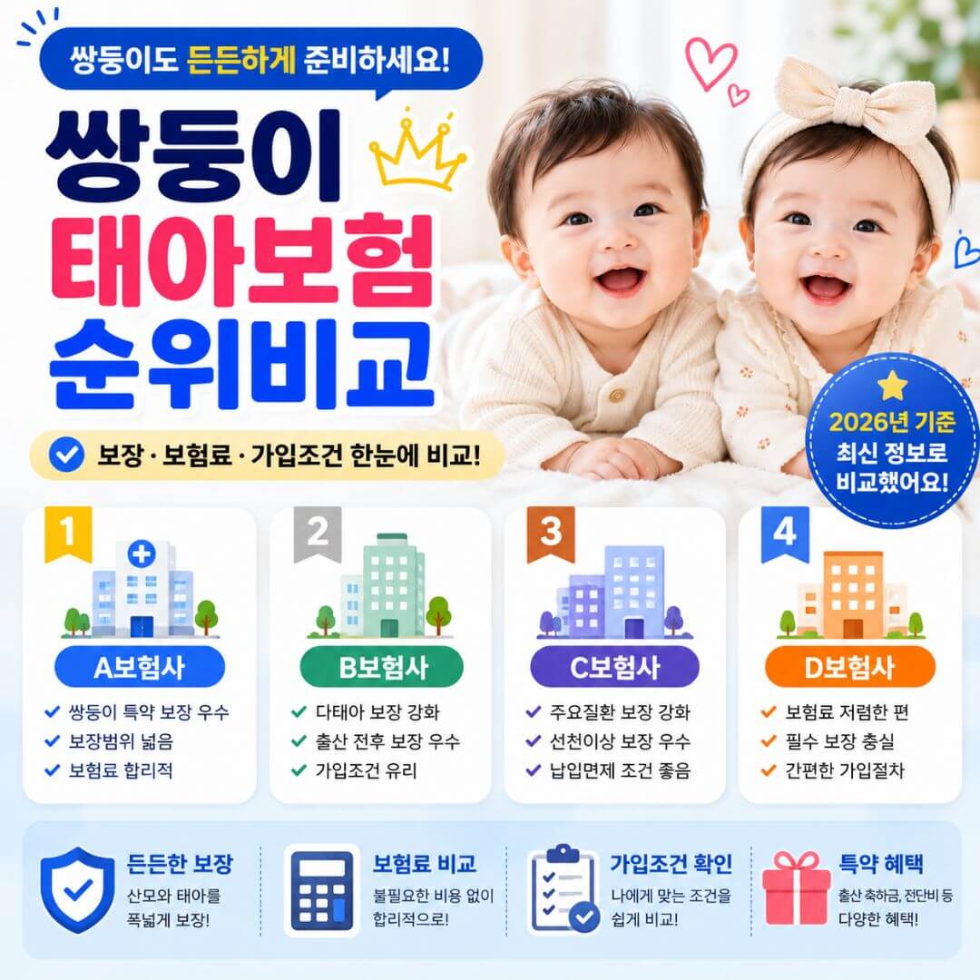 쌍둥이 태아보험 순위비교