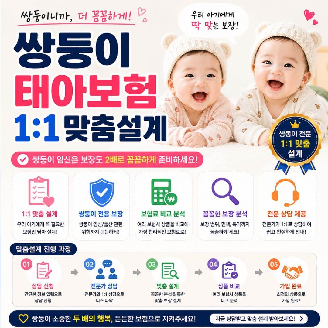 쌍둥이 태아보험 1:1 맞춤설계
